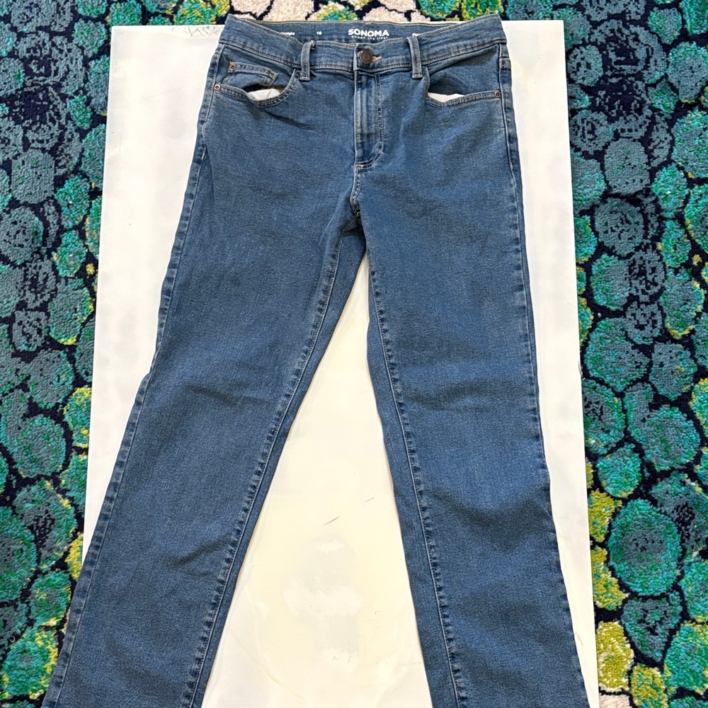 SONOMA Boys Size 18 Blue Denim Jeans - Classic Straight Leg